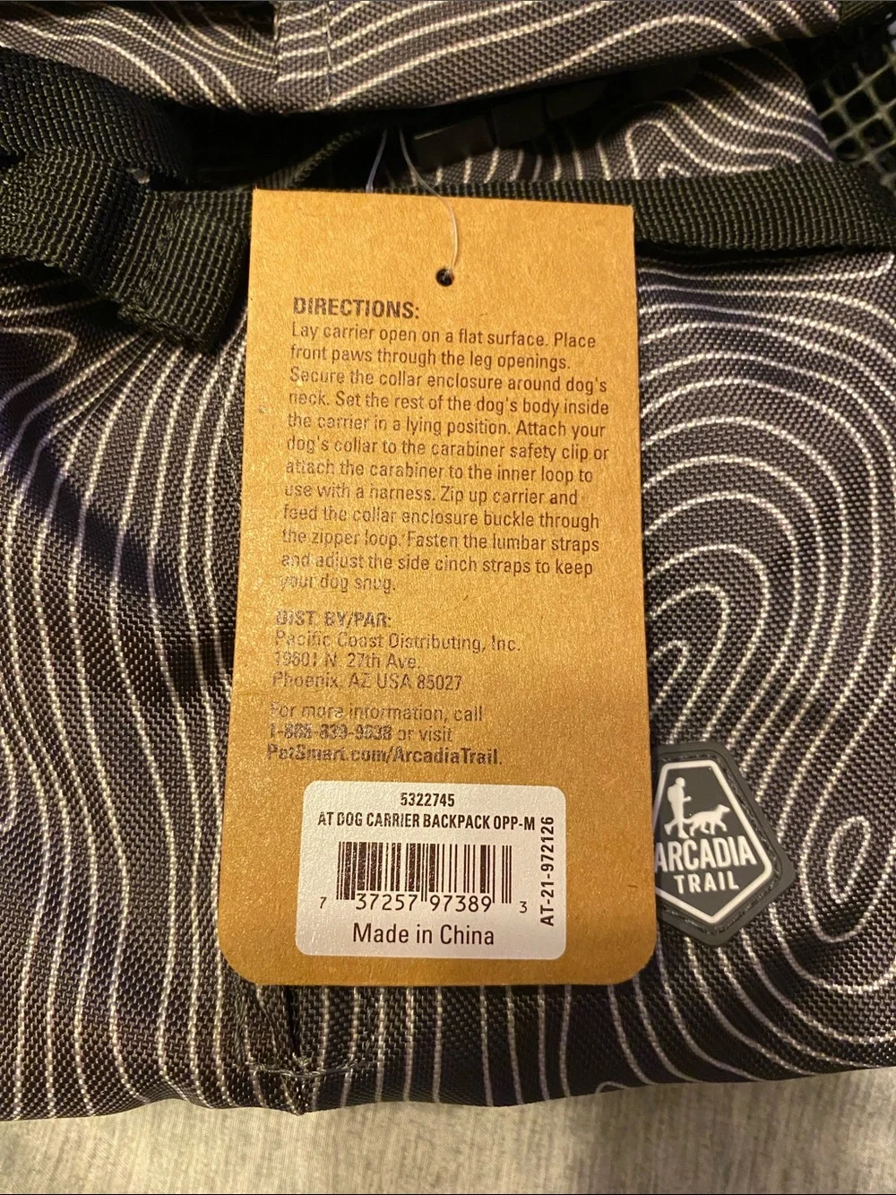 Arcadia Trail Dog Carrier Backpack Medium NWT